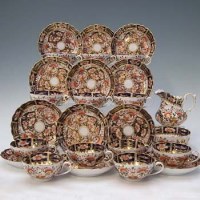 Lot 201 - Crown Derby Stephenson and Hancock tea service.