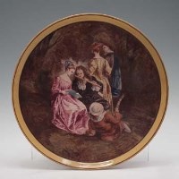 Lot 319 - Minton tazza signed E. Lessore circa 1858