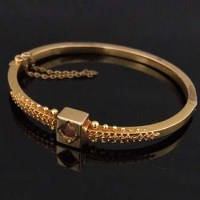 Lot 441 - Unmarked gold bangle.