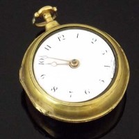 Lot 530 - Gregg Verge pair cased fob watch.