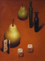 Lot 595 - Justin Heath, Doubles, oil.