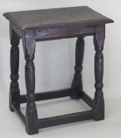 Lot 803 - Oak joint stool, mainly 17th century