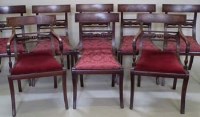 Lot 833 - Set of eight early Victorian mahogany dining chairs