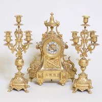 Lot 4 - French gilt garniture.