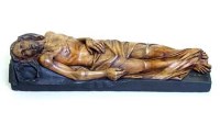 Lot 33 - Carved pine model of Christ.