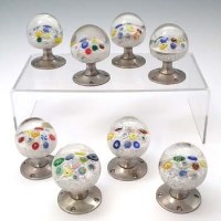 Lot 80 - Eight paperweight door knobs.
