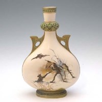Lot 133 - Royal Worcester 'Baldwyn' flask vase.