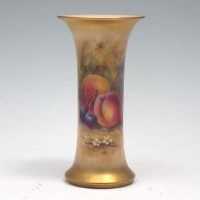 Lot 134 - Royal Worcester spill vase signed E. Townsend.