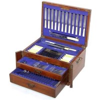 Lot 212 - Oak table top canteen
