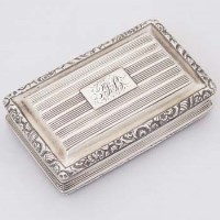 Lot 216 - Silver snuff box.