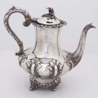 Lot 245 - Silver coffee pot.