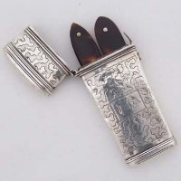Lot 249 - Silver etui.