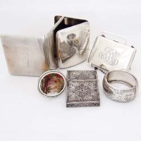 Lot 260 - Group of silver items: cigarette case, Cohen &