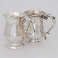 Lot 269 - Two silver tankards, Sheffield and London.