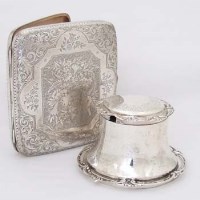 Lot 272 - Birmingham silver cigar case also a capstan