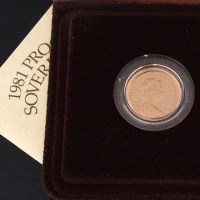 Lot 281 - 1981 proof sovereign.