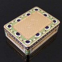 Lot 297 - Swiss gold and enamel vinaigrette