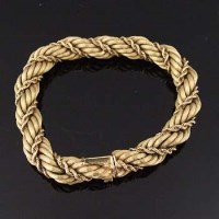 Lot 298 - French gold rope twist bracelet