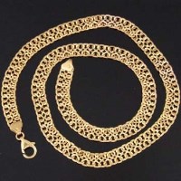 Lot 320 - 9k gold necklace.