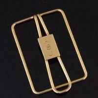Lot 345 - Tiffany & Co 14k gold paper clip, the rectangular