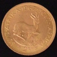 Lot 347 - Two-rand gold coin (1).