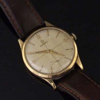 Lot 379 - Gold Omega man's wristwatch.