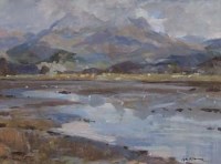 Lot 390 - Edward Wesson, Snowdonia, oil.