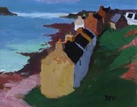 Lot 392 - Donald McIntyre, Portnahaven, acrylic.