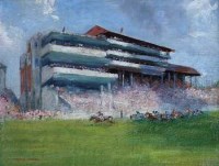 Lot 400 - Walter Taylor, Epsom Races, oil
