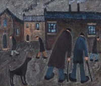 Lot 401 - Albert Barlow, Time We Get There They'll Be Closed, acrylic.