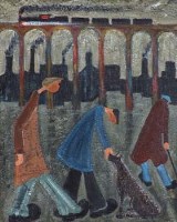 Lot 402 - Albert Barlow, Think He Likes Me Fred?, acrylic.