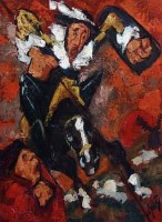 Lot 410 - Henry d'Anty, Horse and Rider, oil.