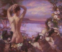 Lot 421 - Bohuslav Barlow, Summer Seas, oil on canvas.