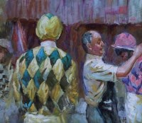 Lot 424 - G.H., 20th century, Racing Colours, oil.