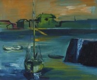 Lot 432 - J.L. Isherwood, Mevagissey, Cornwall, oil.