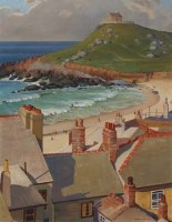 Lot 440 - Roland Spencer Ford, Coastal scene, oil.