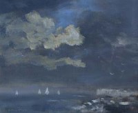 Lot 441 - Anthony Clegg, Seascape, oil.