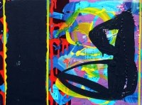 Lot 461 - Maurice Cockrill, Black Figure, oil.
