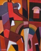 Lot 474 - P. Stanaway, The Dolly, Middlewood Street, Salford, oil.