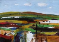 Lot 477 - Kevin Safe, A View Across the Vale, oil.