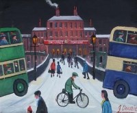 Lot 482 - James Downie, Manchester Exchange Station, oil.