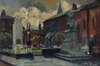 Lot 486 - Stella Platt, Northern street scene, oil.