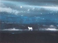 Lot 512 - Robert Littleford, Horse on the shoreline, watercolour.