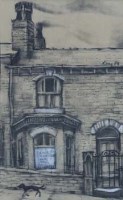 Lot 525 - Harold Riley, The Original Office of the Refuge Lending Society at 70 Darlington Street East, Wigan, chalks.