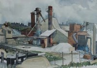 Lot 540 - George Downs, China-Clay Mill, Etruria, watercolour.