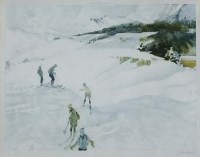 Lot 547 - After Russell Flint, Winter Sport, signed print.