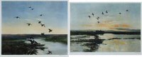 Lot 549 - Peter Scott, Mallards arriving at Dusk and another signed print (2).