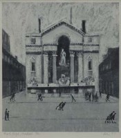 Lot 551 - After Harold Riley, Theatre Royal, Manchester, signed print.
