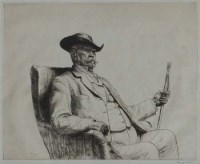 Lot 557 - Francis Dodd, An Old Covenanter, etching.