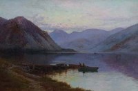 Lot 560 - Alfred de Breanski Jnr., Ennerdale from the Angler's Hotel, oil.